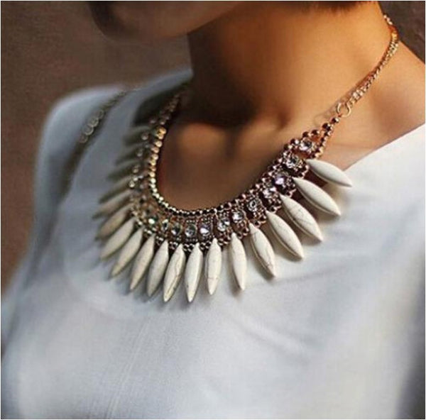 Chain Choker Chunky Statement Bib Necklace