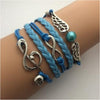 Leather Jewelry Bracelet Multi Double Layer Infinity